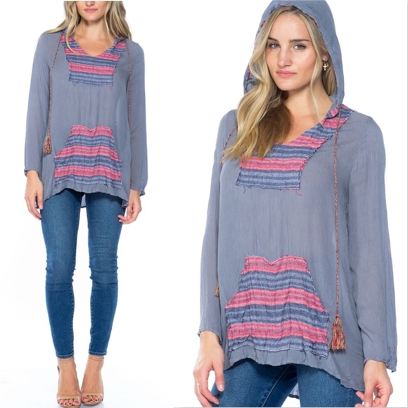 . Tops - BOHO BEAUTY Hooded Top